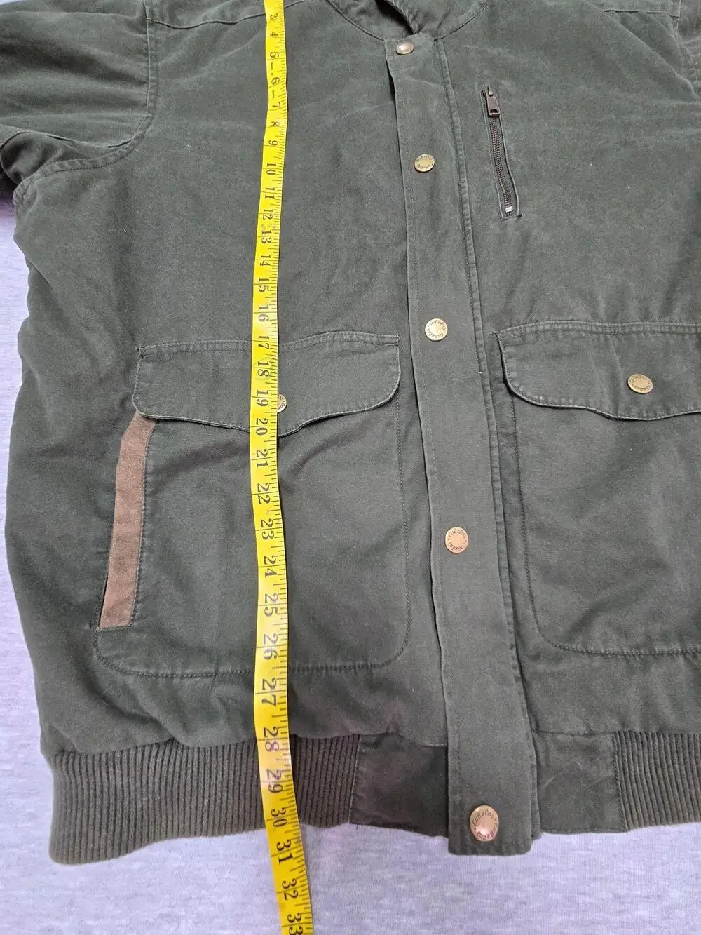 Cabelas Bomber Jacket Mens XLT Green Canvas Thinsulate Insulated Outdoor Hunting